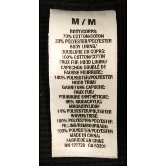 NWT Aeropostale Jrs Sz M Black Sequin Insulated Vest Removeable Faux Fur Trim - Picture 9 of 10